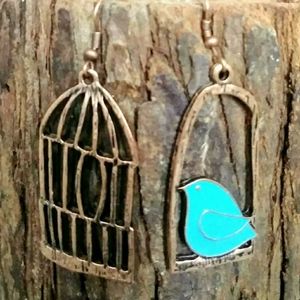 Bird & Birdcage Earrings